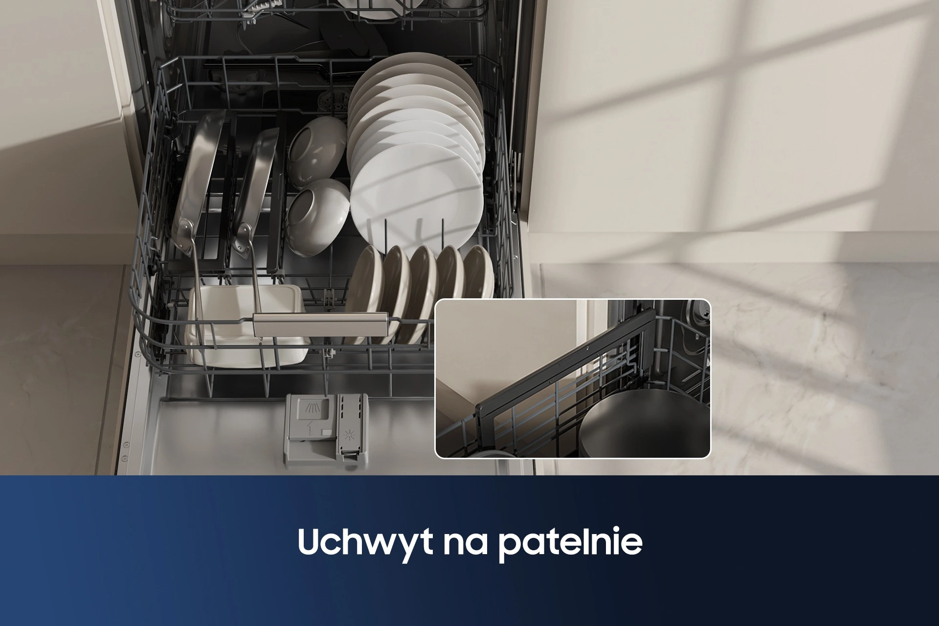 Zmywarka do zabudowy z zawiasami ślizgowymi bez panelu 60 cm DW80H73WBI0U1 — widok 14