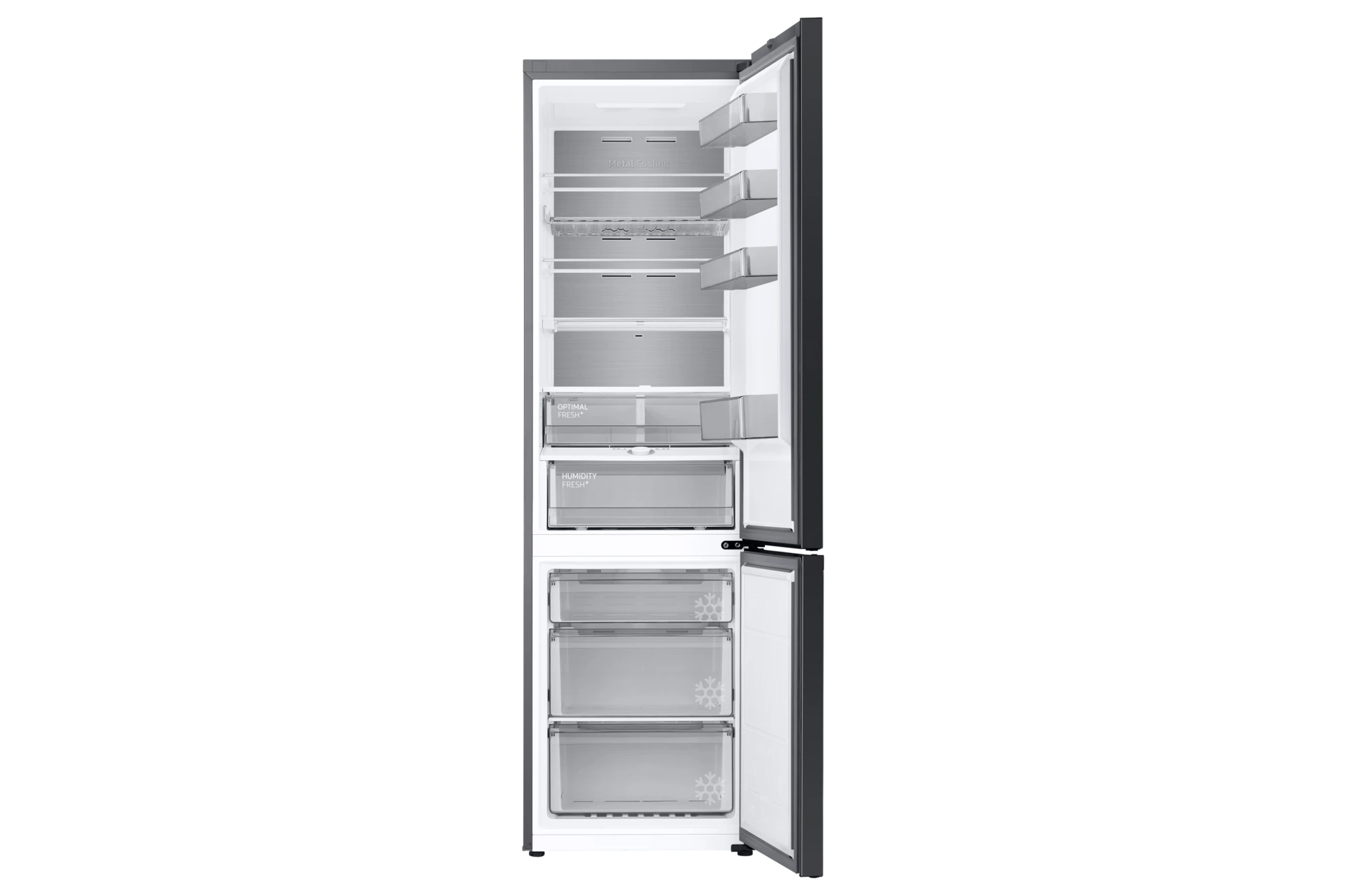 Lodówka Bespoke AI z dolnym zamrażalnikiem No Frost Twin Cooling Plus™ wys. 203 cm RB38C7B6AAP/EF — widok 2