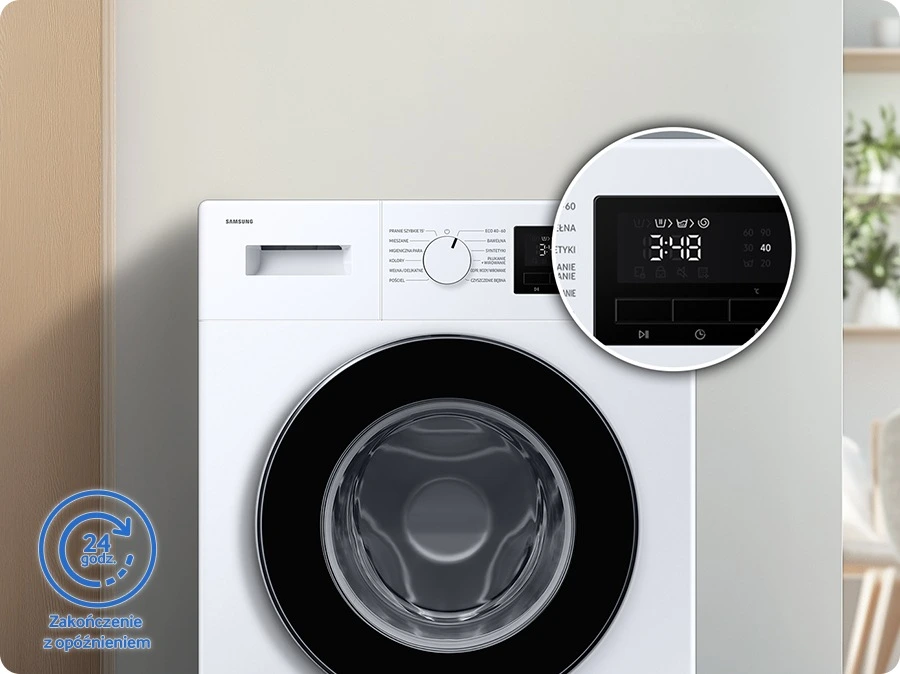 Samsung WW80FG3M05AWEO — Opóźnione zakończenie
