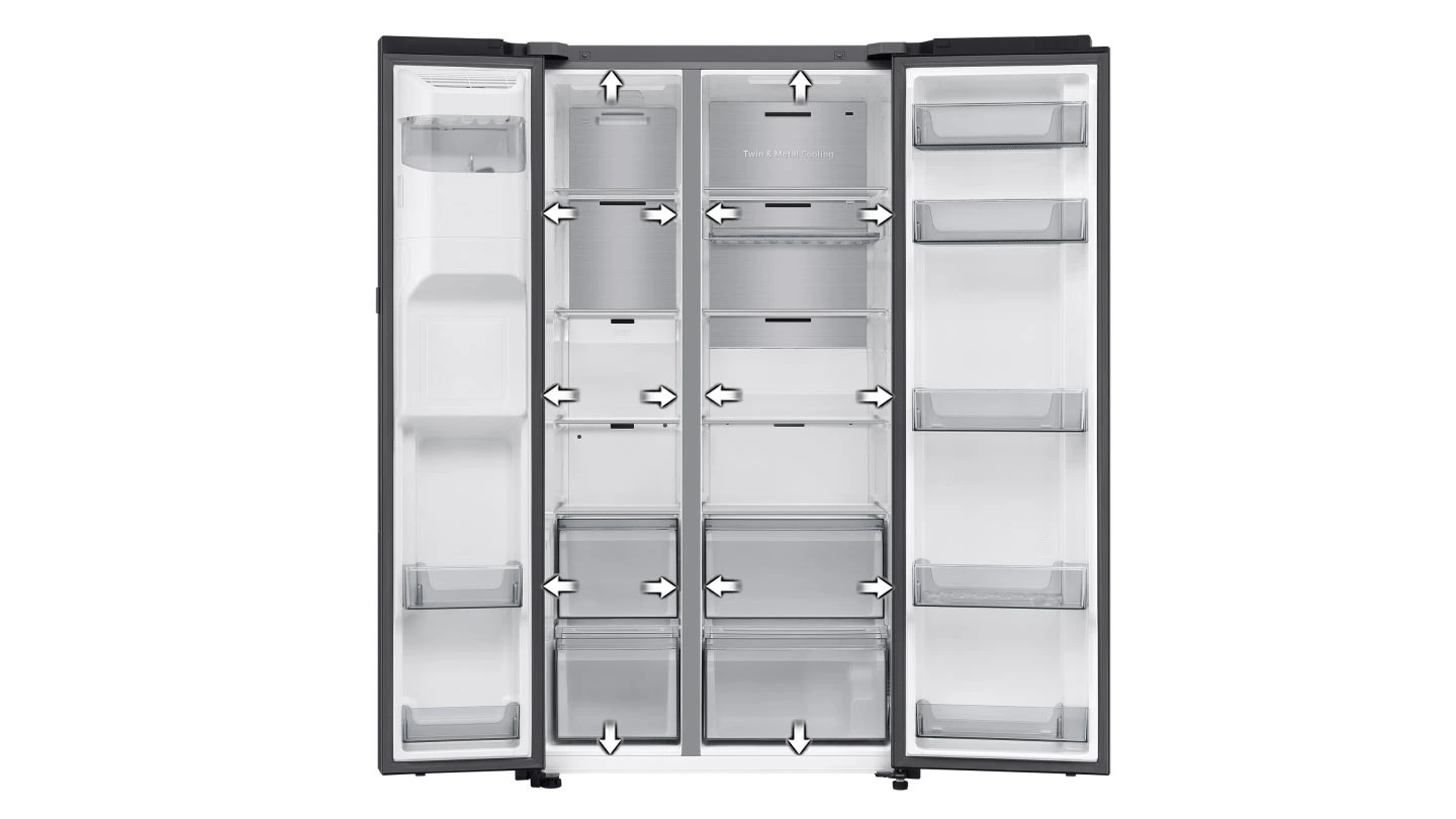 Samsung RS80F66KBFEO — SpaceMax i wykorzystanie wnętrza