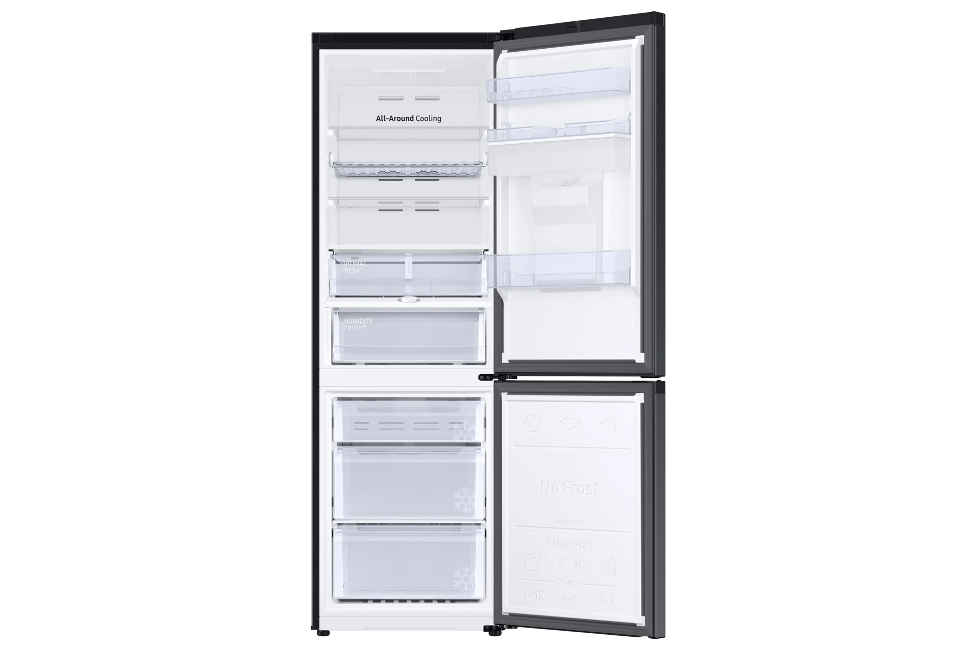 Lodówka AI z dolnym zamrażalnikiem No Frost SpaceMax™ wys. 185,3 cm RB34C635EBN/EF — widok 4