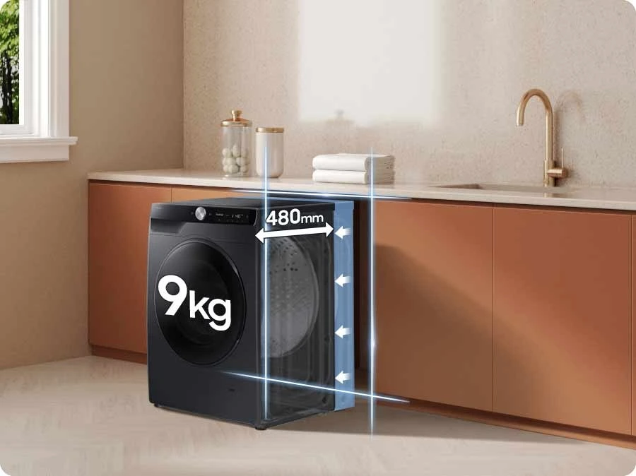 Samsung WD90DG6G94BBU4 — SpaceMax i pojemność bębna