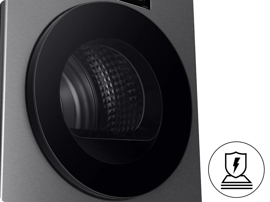 Samsung DV90F09F4SU4 — Drzwi ze szkła hartowanego