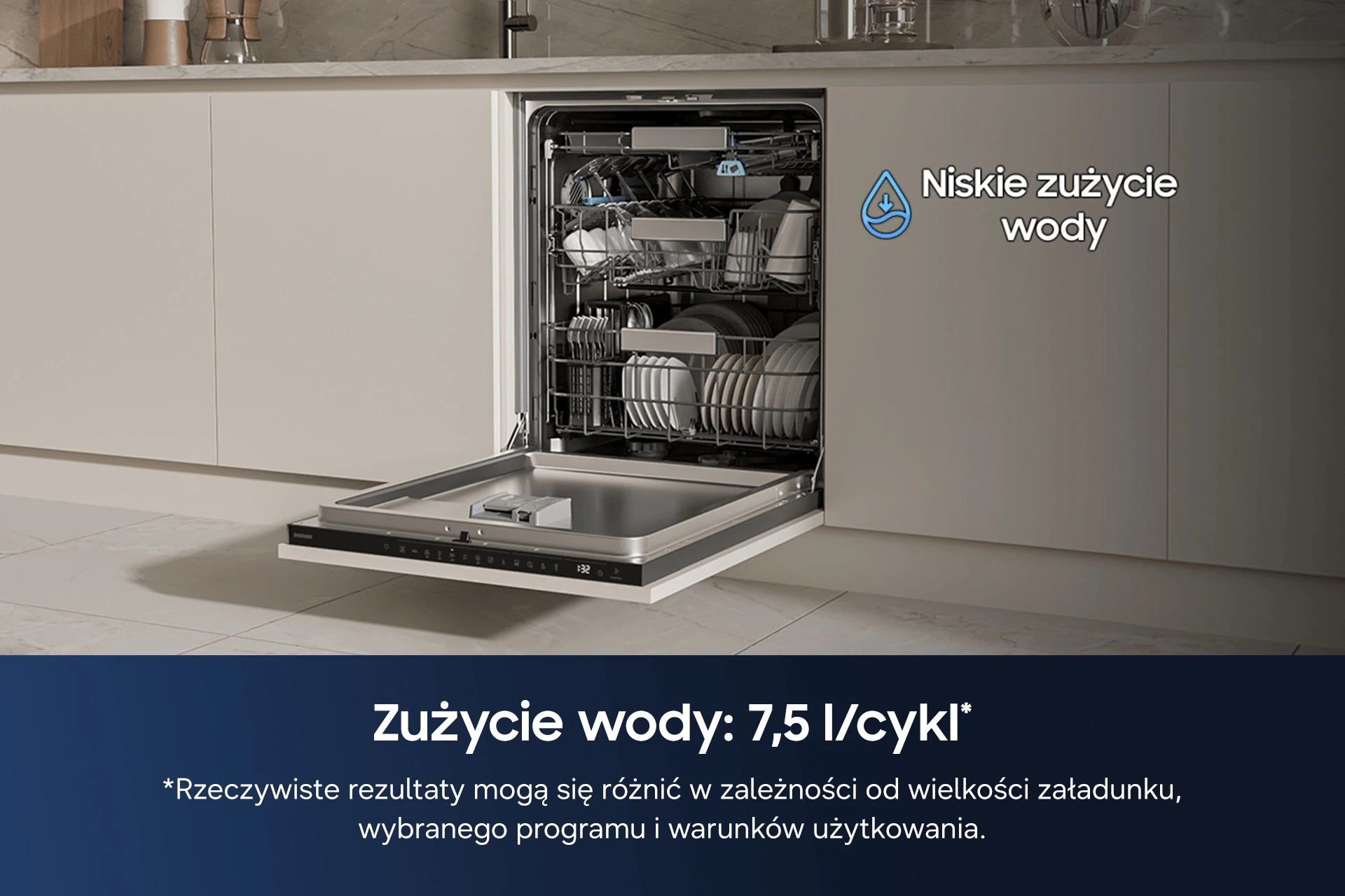 Zmywarka do zabudowy z zawiasami ślizgowymi bez panelu 60 cm DW80H73QAI0U1 — widok 13
