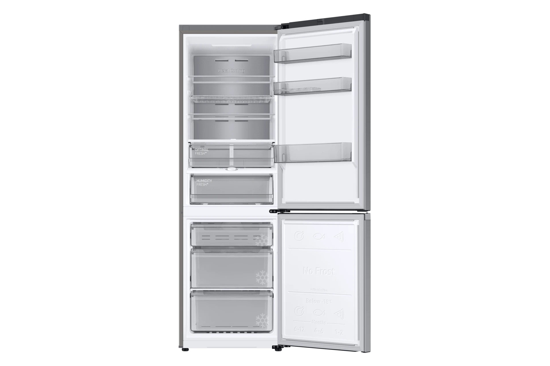 Lodówka AI z dolnym zamrażalnikiem No Frost SpaceMax™ wys. 185,3 cm RB34C775CS9/EF — widok 3