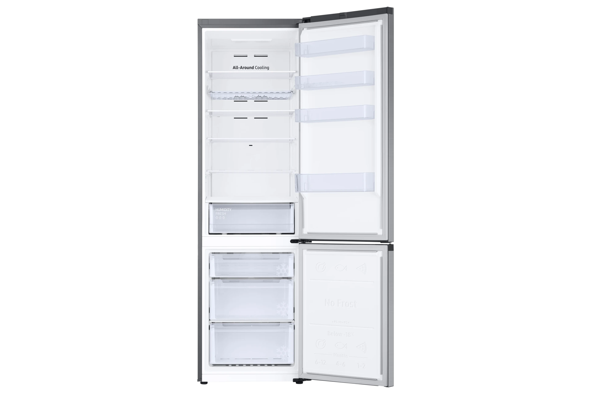Lodówka AI z dolnym zamrażalnikiem No Frost AI Energy Mode wys. 203 cm RB38C602CSA/EF — widok 3