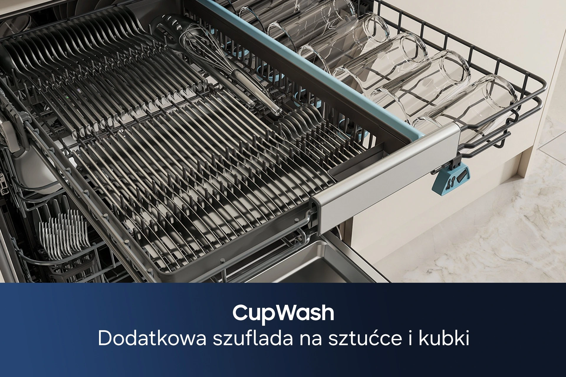 Zmywarka do zabudowy z szufladą CupWash bez panelu 60 cm DW90H79H1B0U1 — widok 28