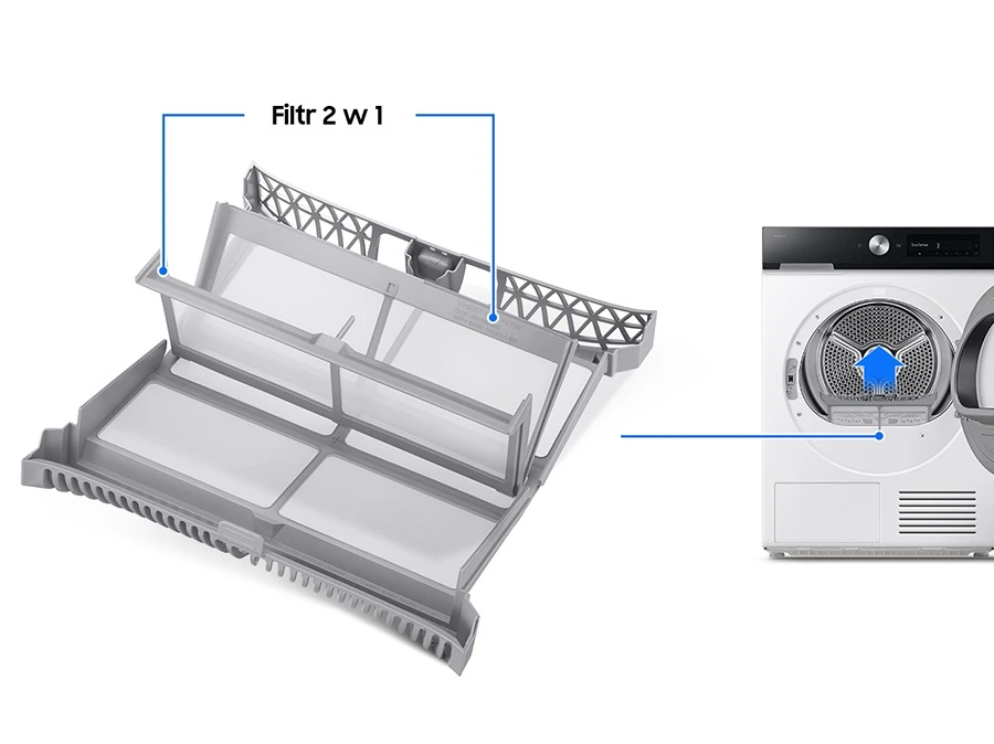Samsung DV90DB7845GEU4 — Filtr 2 w 1