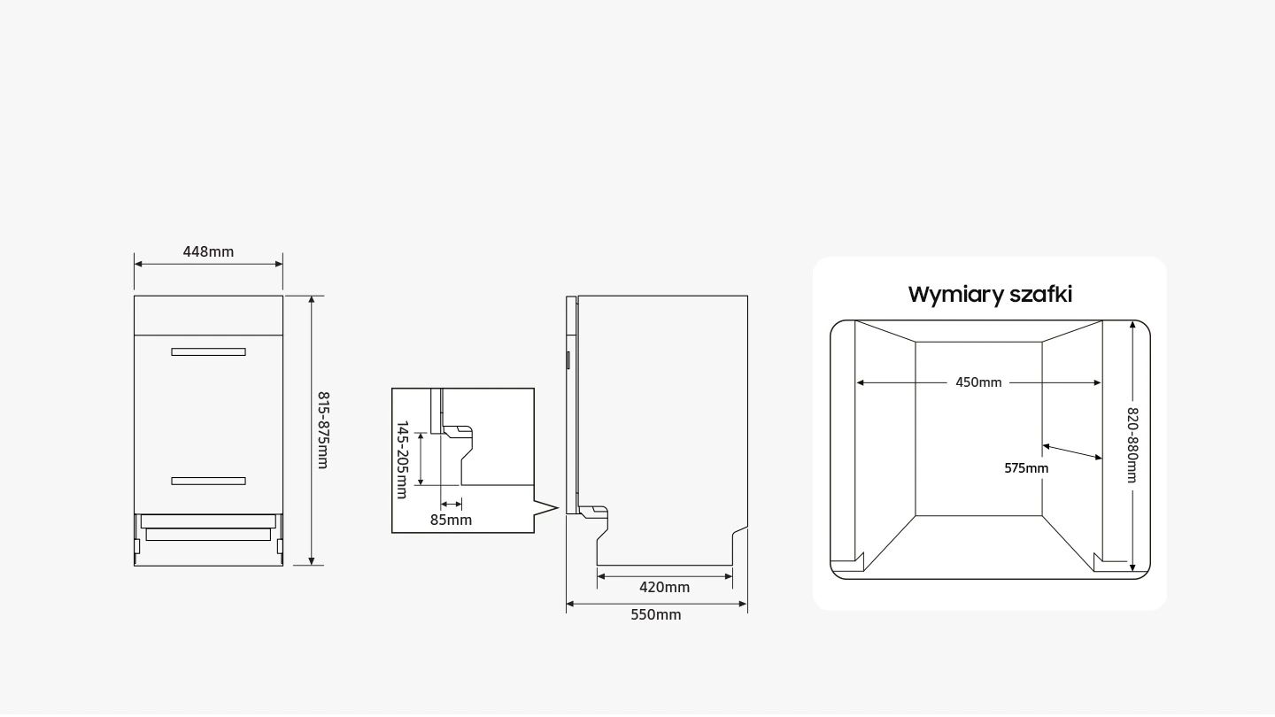 Samsung DW50DG451B00ET — Aqua Stop