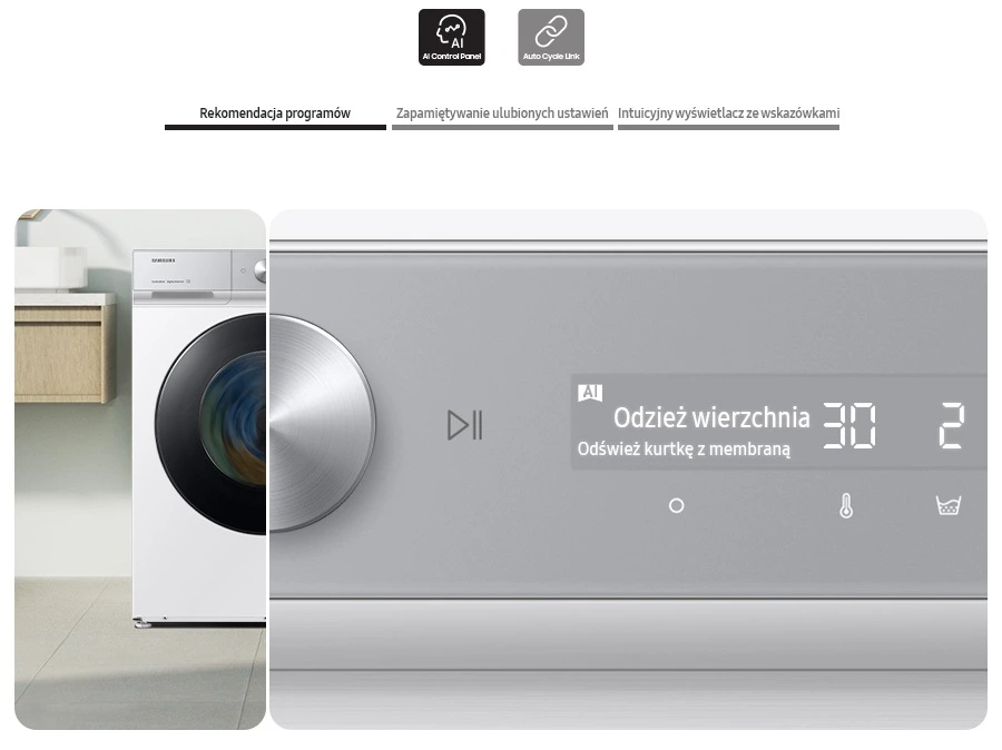 Samsung WW11DB8B95GHU4 — Panel AI Control