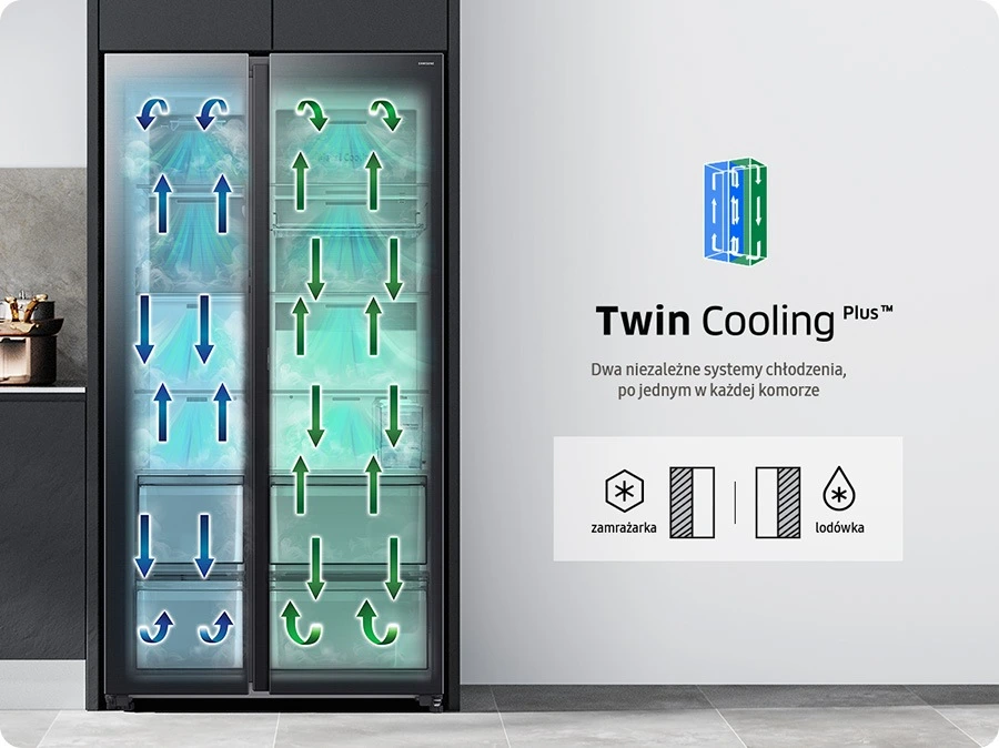 Samsung RS90F66BEFEO — Twin Cooling
