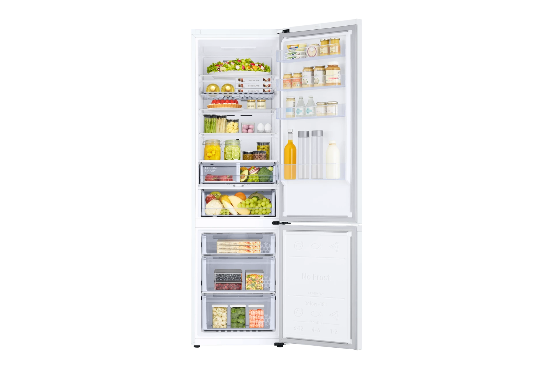 Lodówka AI z dolnym zamrażalnikiem No Frost AI Energy Mode wys. 203 cm RB38C605CWW/EF — widok 6