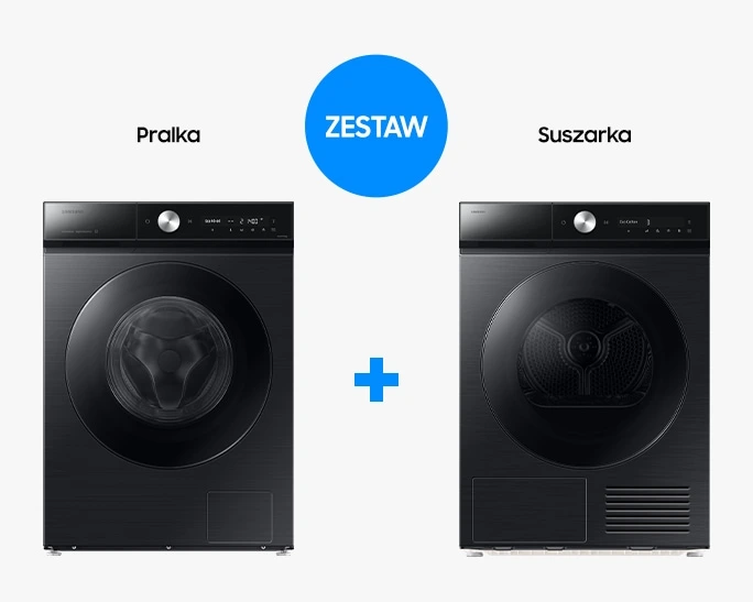 Zestaw Pralka Bespoke AI 11kg WW11DB8B95GBU4 + Suszarka Bespoke AI 9kg DV90DB8845GBU4 — widok 1