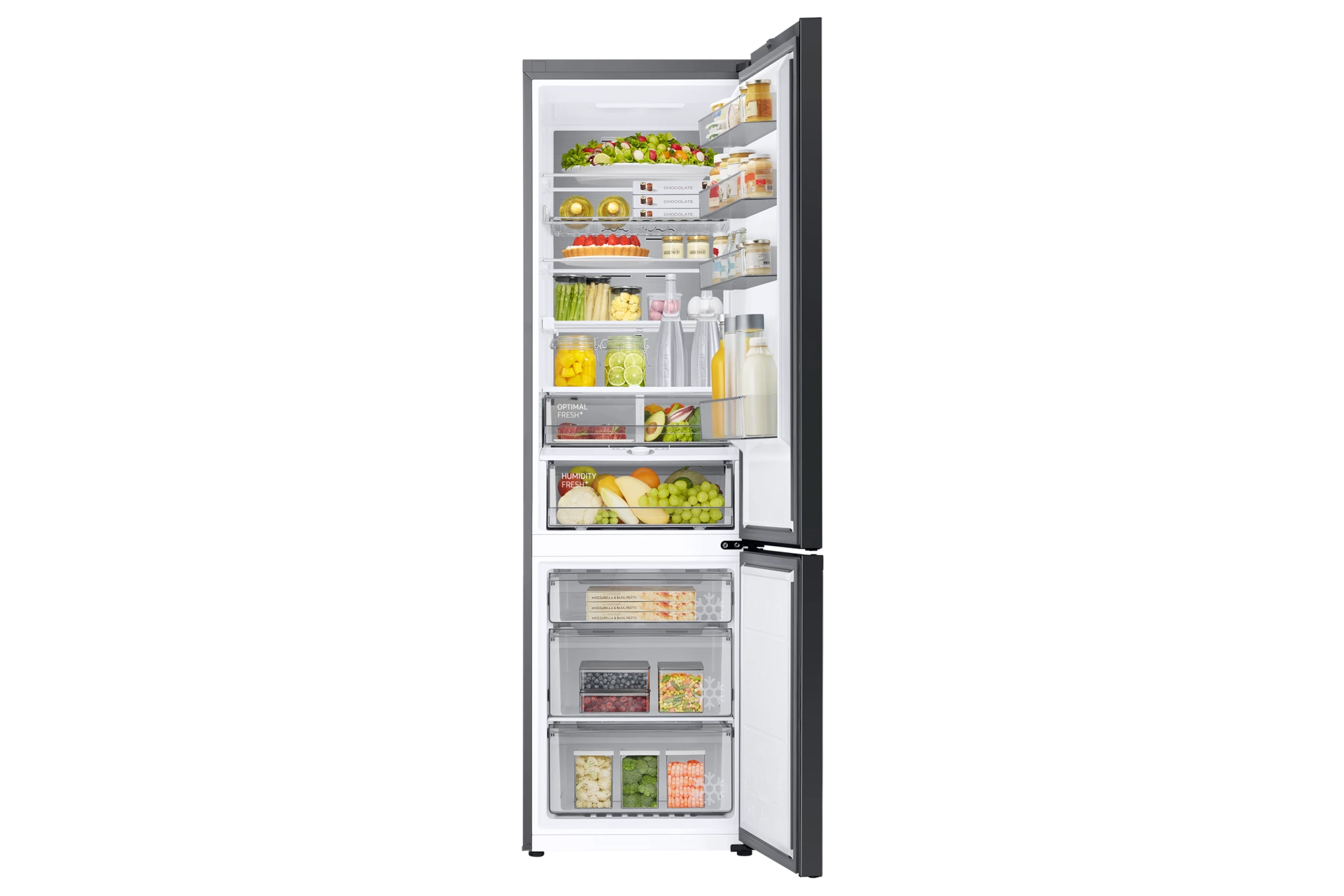 Lodówka Bespoke AI z dolnym zamrażalnikiem No Frost Twin Cooling Plus™ wys. 203 cm RB38C7B6BAP/EF — widok 2
