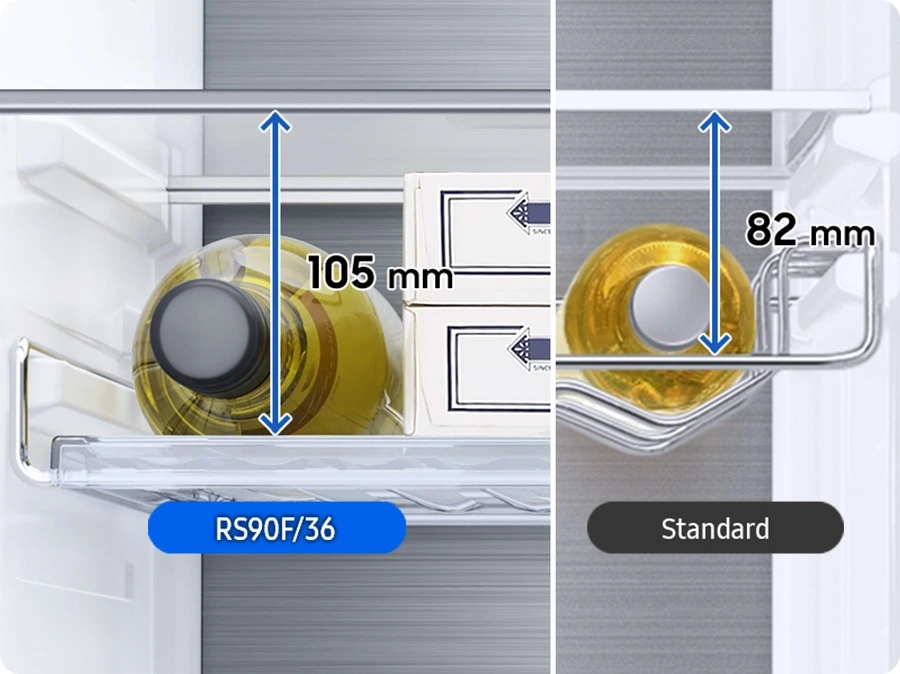 Samsung RS80F66KBFEO — Wielofunkcyjna półka na butelki