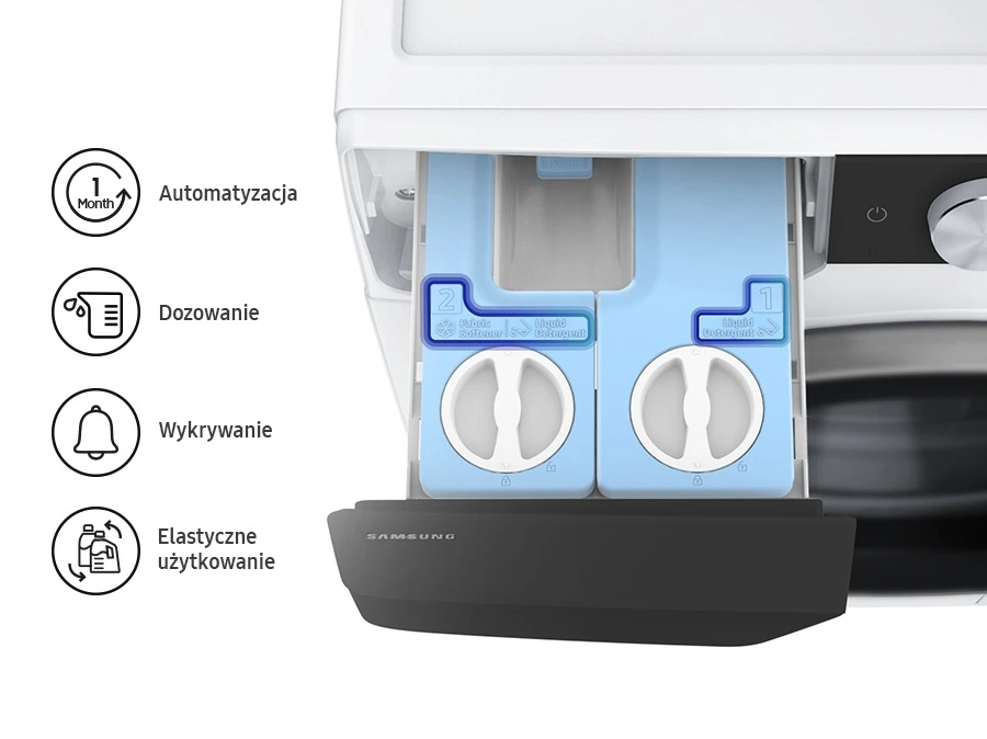 Samsung WW90DG6U85LKU4 — Detergent odmierzany automatycznie