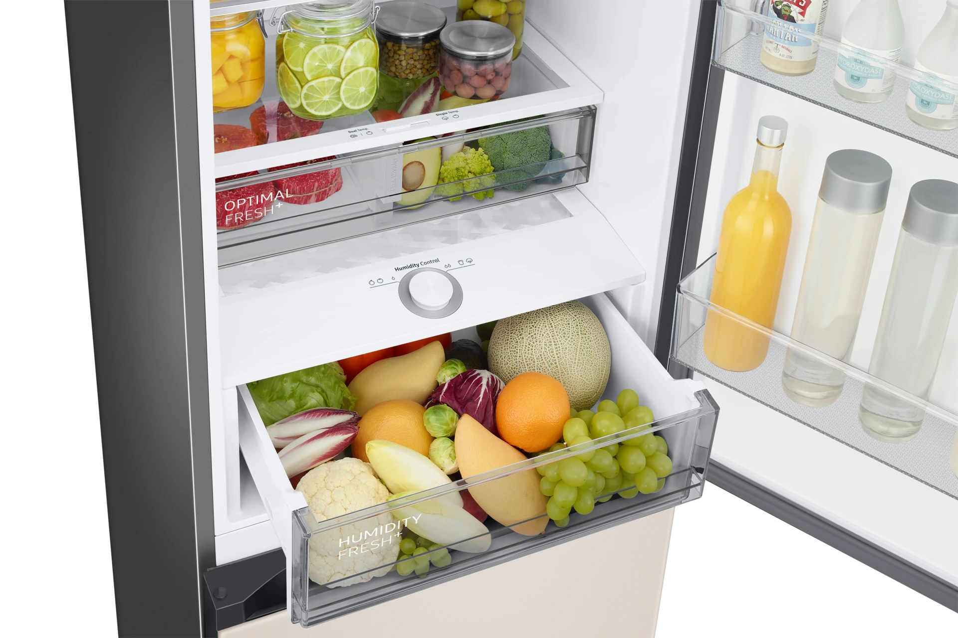 Lodówka Bespoke AI z dolnym zamrażalnikiem No Frost Optimal Fresh + wys. 203 cm RB38C7B5D39/EF — widok 8