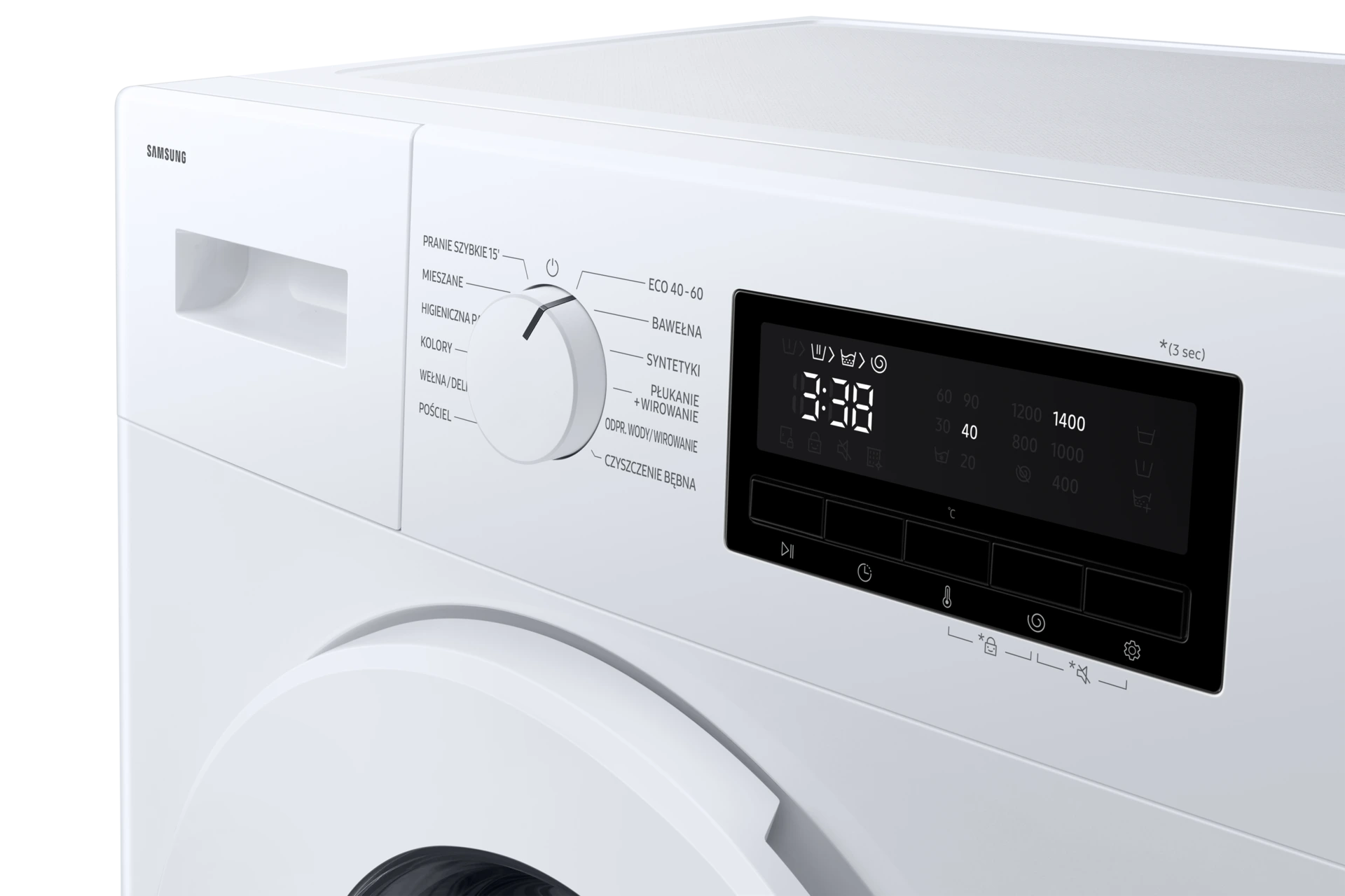 Pralka Slim Higieniczna Para Program Szybki 15' WW80FG3M05TWEO Seria 3000 — widok 7