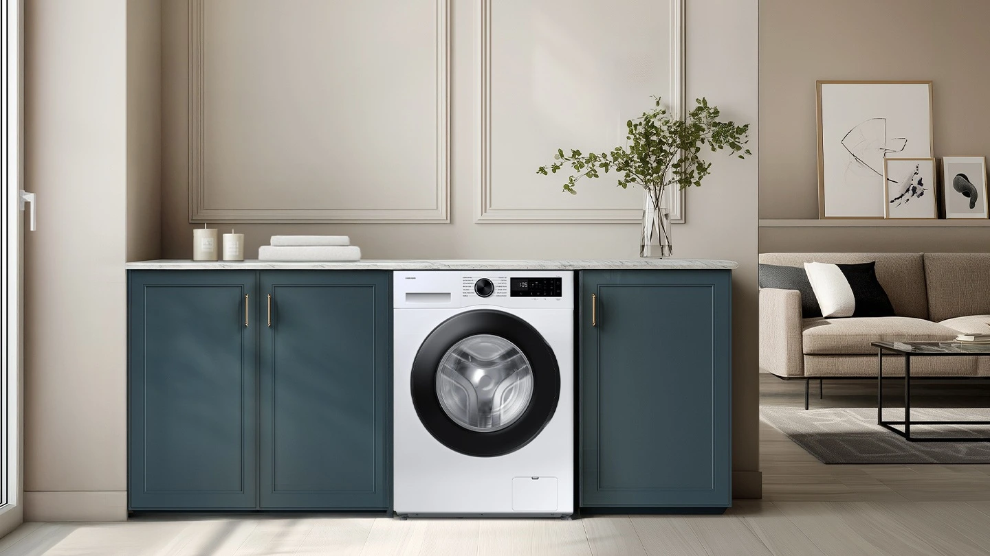Samsung WW80FG5L32AEEO — aranżacja producenta