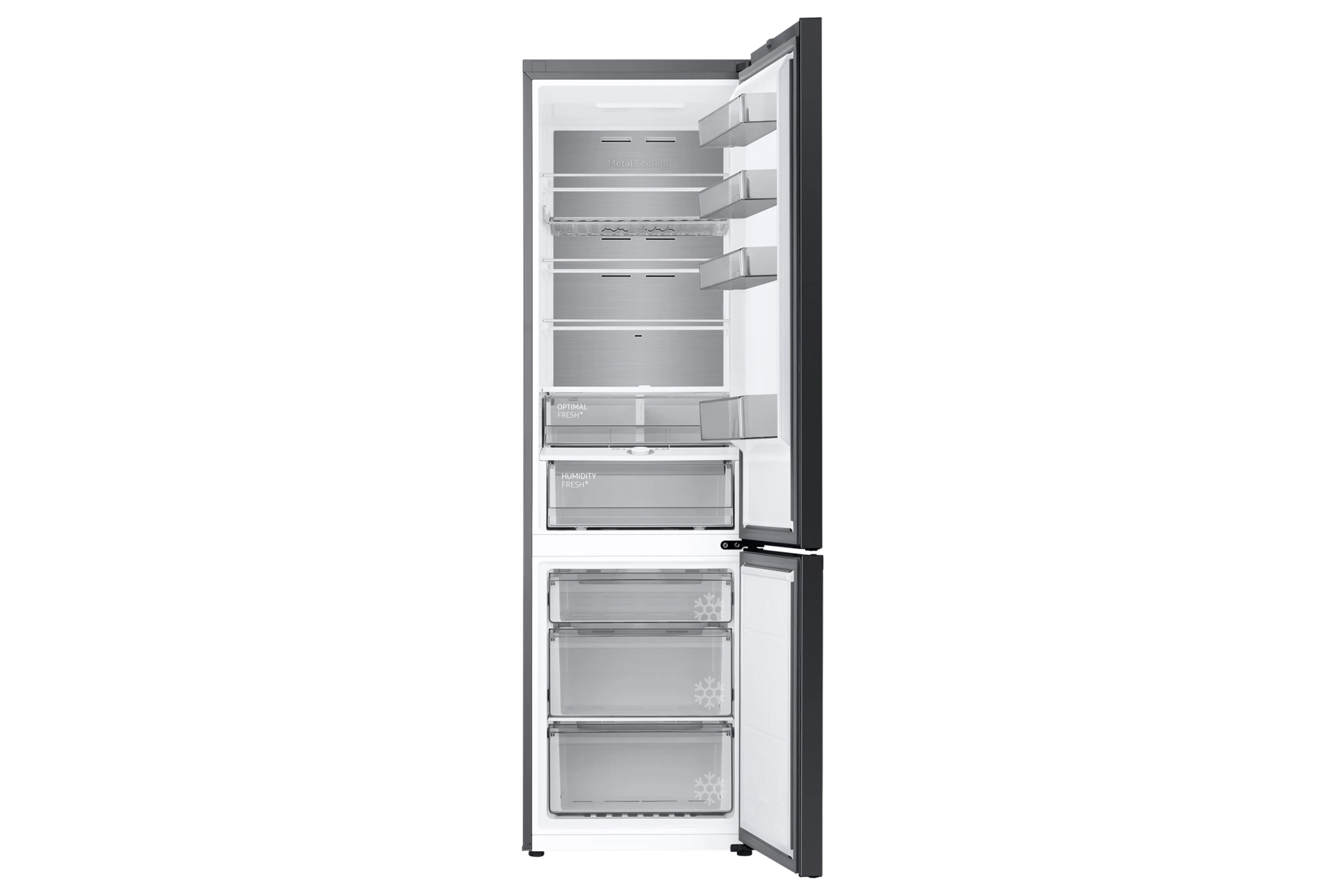 Lodówka Bespoke AI z dolnym zamrażalnikiem No Frost Optimal Fresh + wys. 203 cm RB38C7B5E22/EF — widok 3