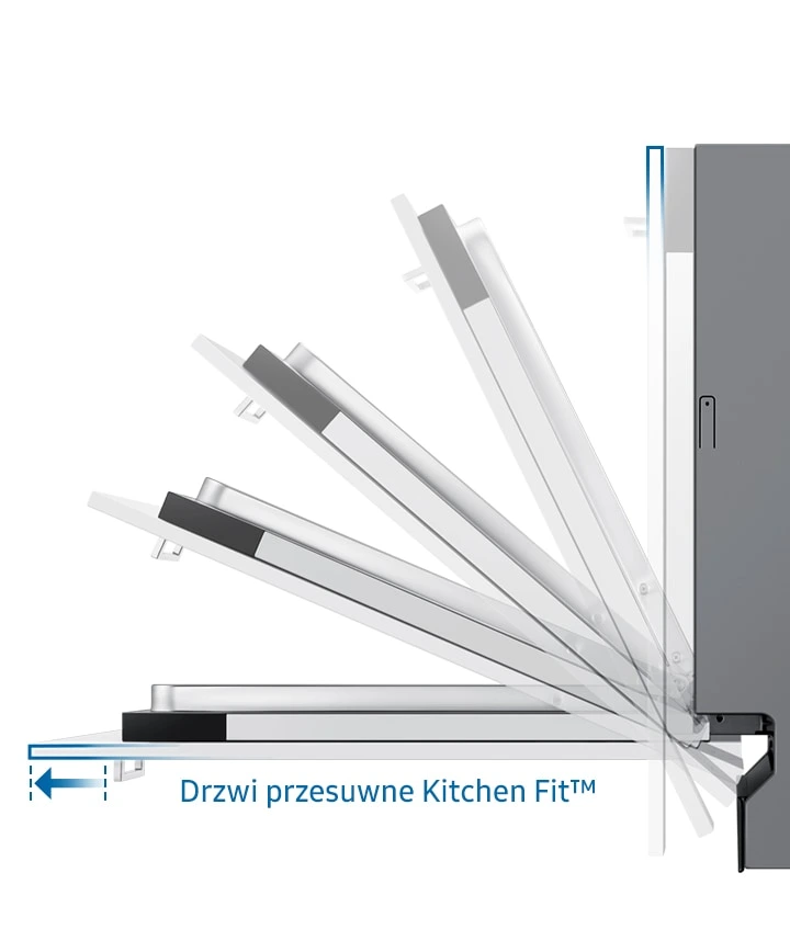 Samsung DW60A6092IB/EO — Zawiasy ślizgowe