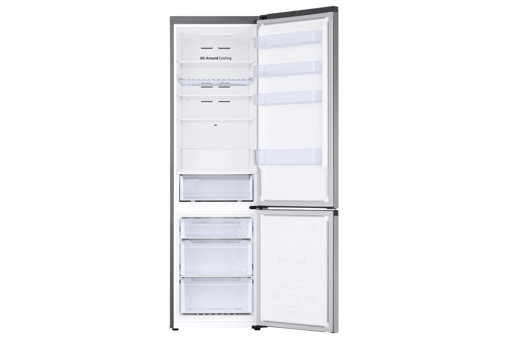Lodówka AI z dolnym zamrażalnikiem No Frost SpaceMax™ wys. 203 cm RB38C672ESA/EF — widok 3