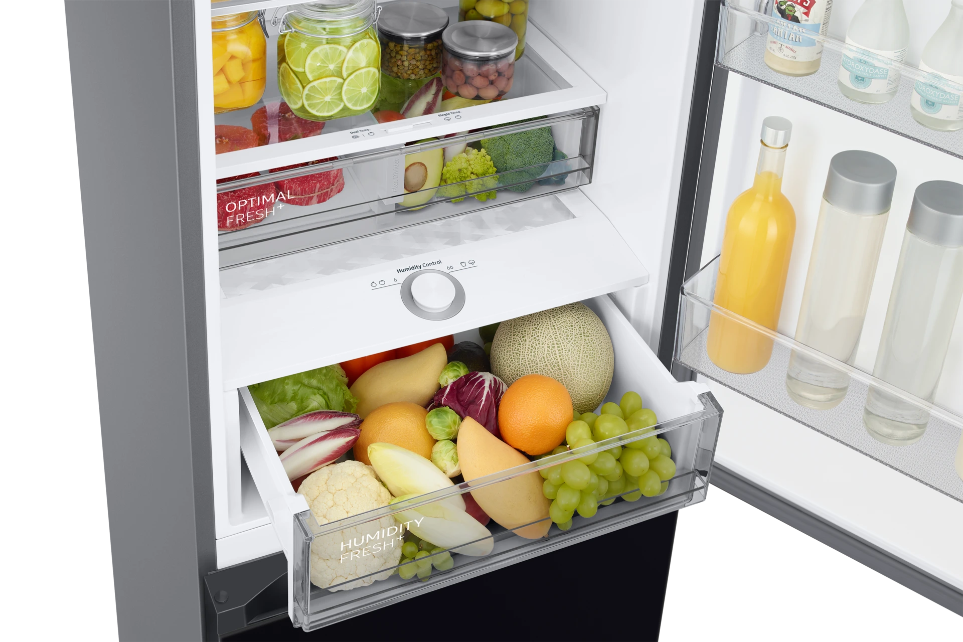 Lodówka Bespoke AI z dolnym zamrażalnikiem No Frost Optimal Fresh + wys. 203 cm RB38C7B5E22/EF — widok 8