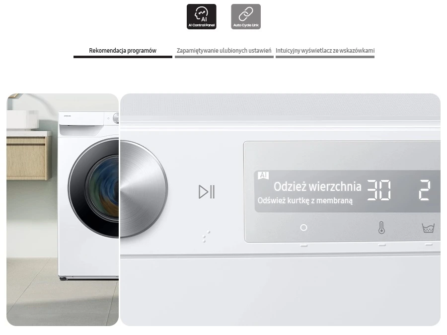 Samsung WW9MDG6U25LHU4 — Panel AI Control