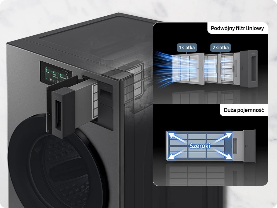 Samsung WD18DB8995BZT2 — Filtr do włókien i drobnych cząstek