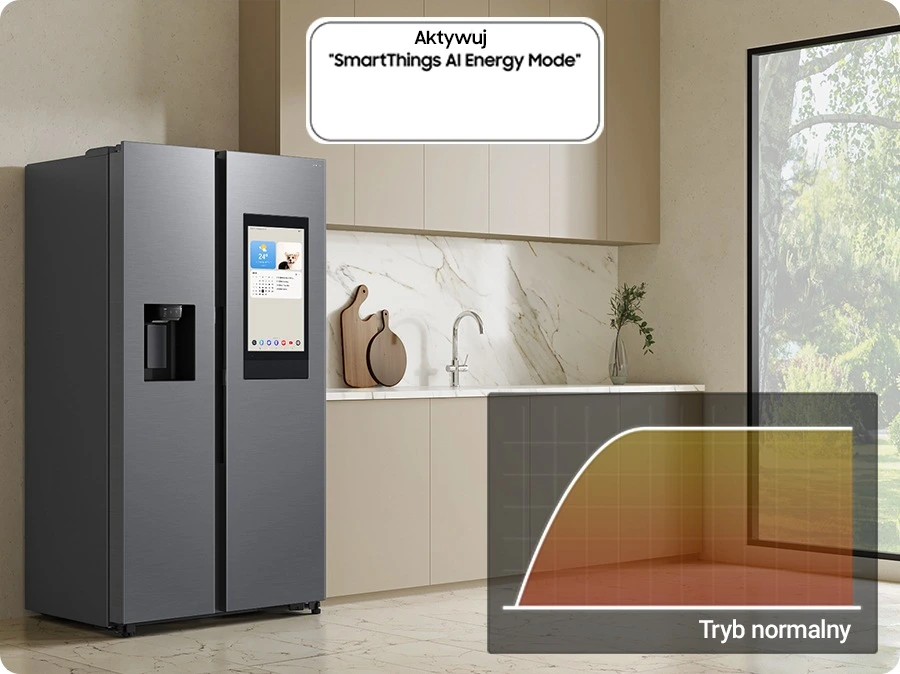 Samsung RS90F66BEFEO — Tryb AI Energy Mode