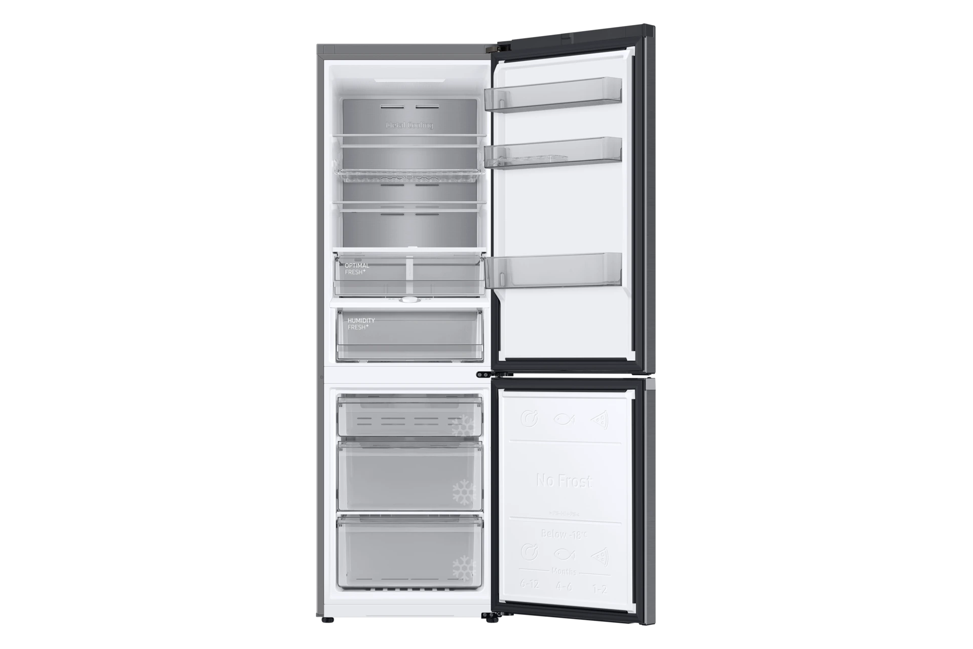 Lodówka AI z dolnym zamrażalnikiem No Frost SpaceMax™ wys. 185,3 cm RB34C775CB1/EF — widok 3