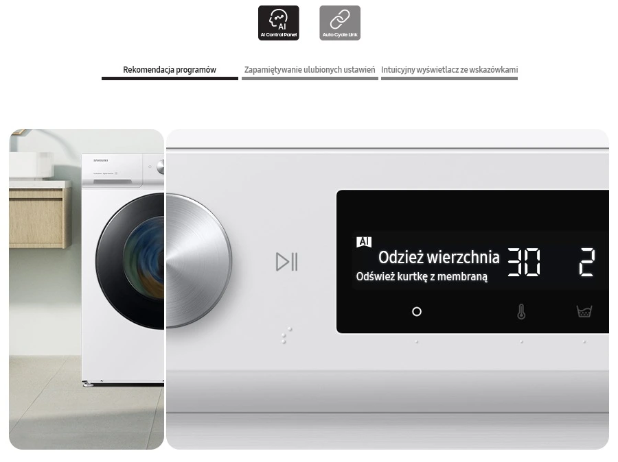 Samsung WW11DB7B34GWU4 — Panel AI Control