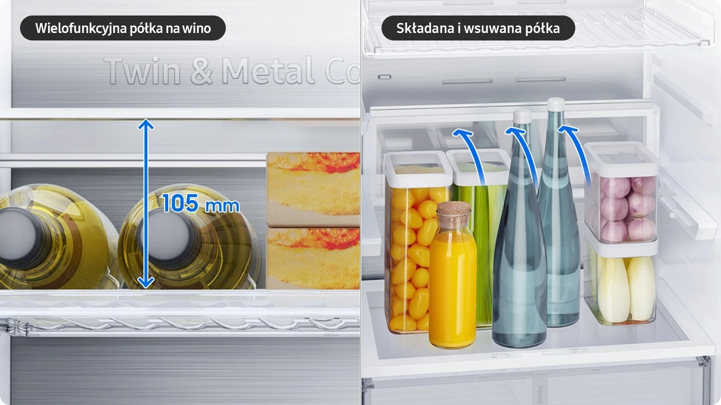 Samsung RB38C7B6A39/EF — Wielofunkcyjna półka na butelki