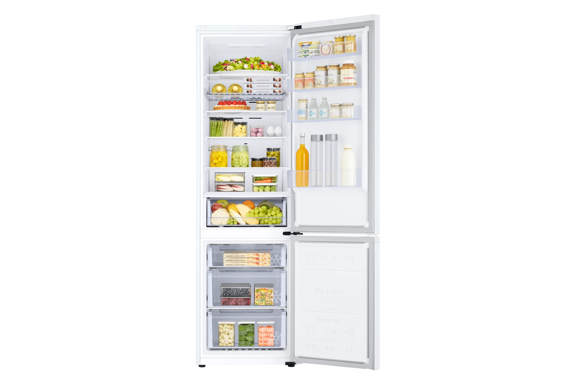Lodówka AI z dolnym zamrażalnikiem No Frost SpaceMax™ wys. 203 cm RB38C672CWW/EF — widok 5