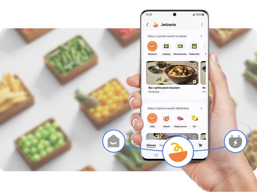 Samsung RS80F66KBFEO — Samsung Food i planowanie posiłków