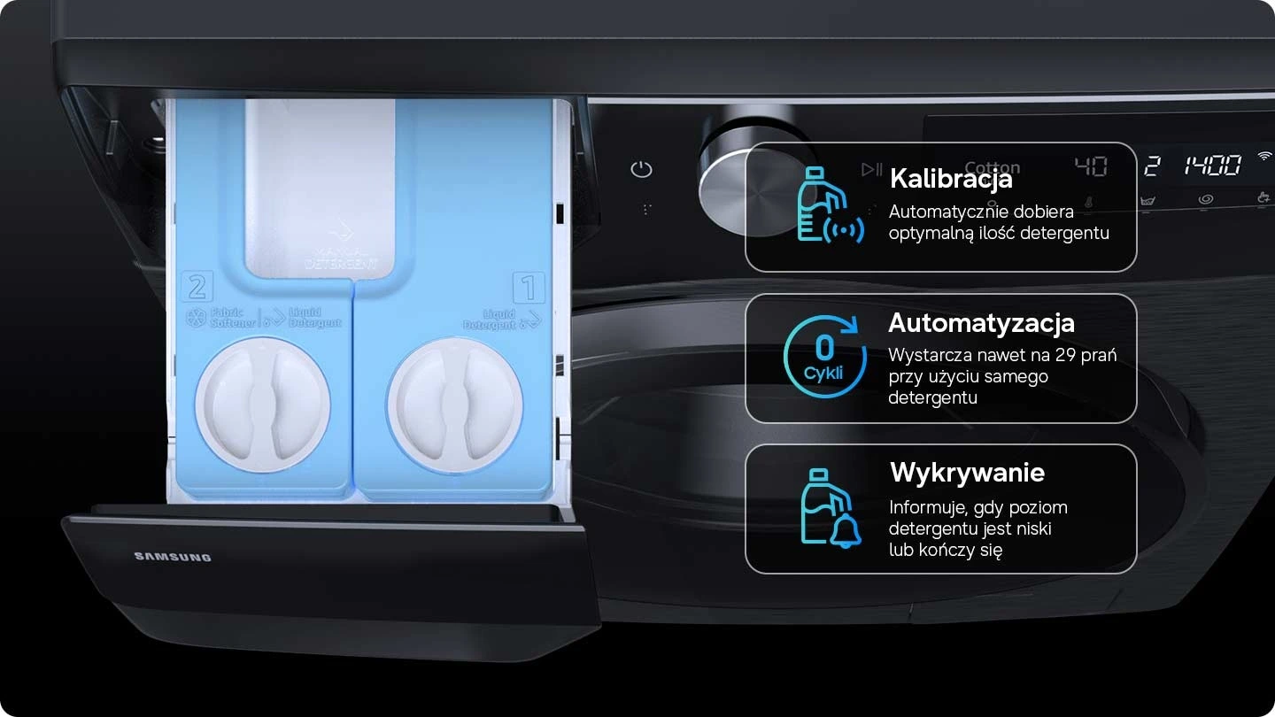 Samsung WD10HG6U94BBU4 — Automatyczne dozowanie środków