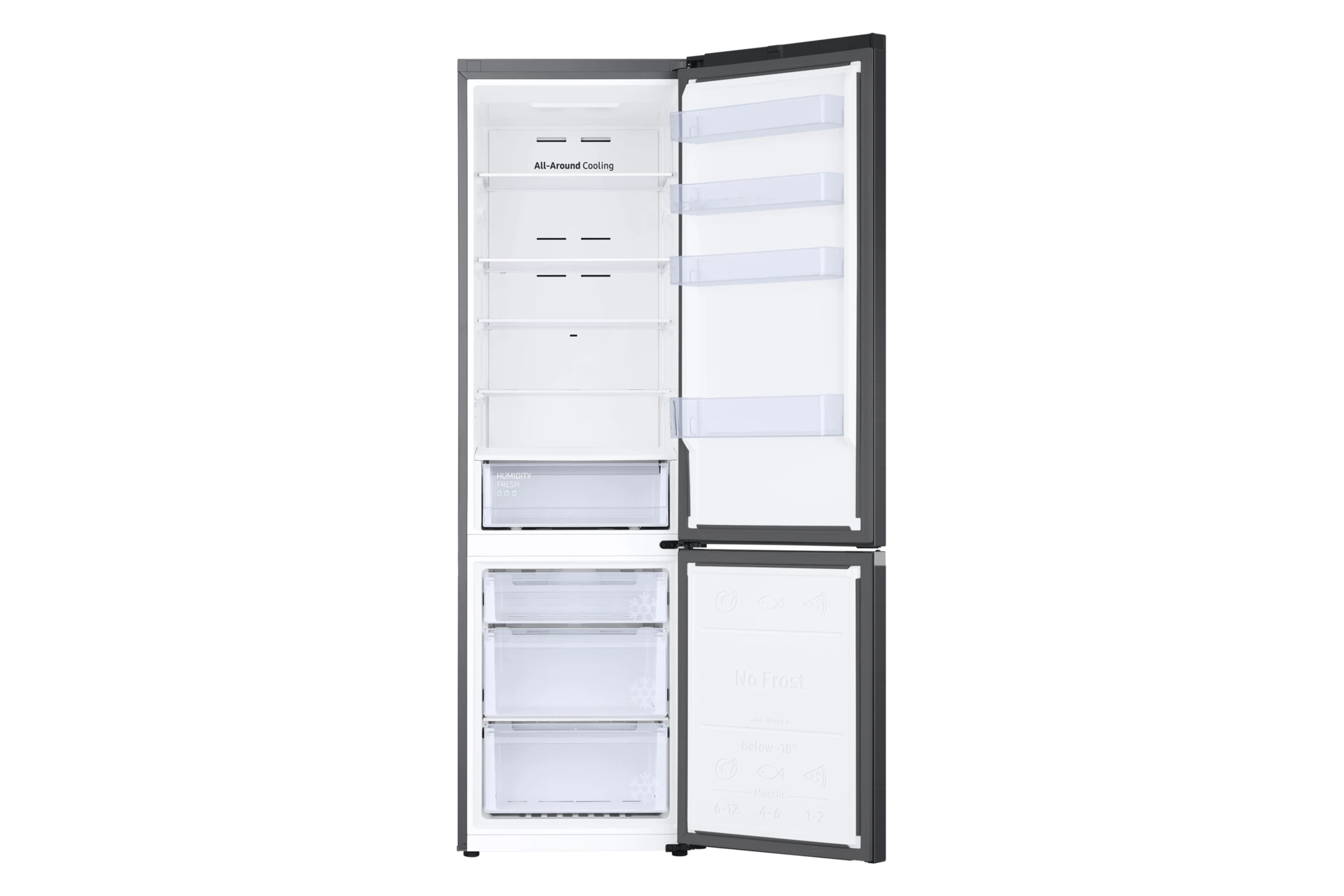 Lodówka AI z dolnym zamrażalnikiem No Frost AI Energy Mode wys. 203 cm RB38C600CB1/EF — widok 3