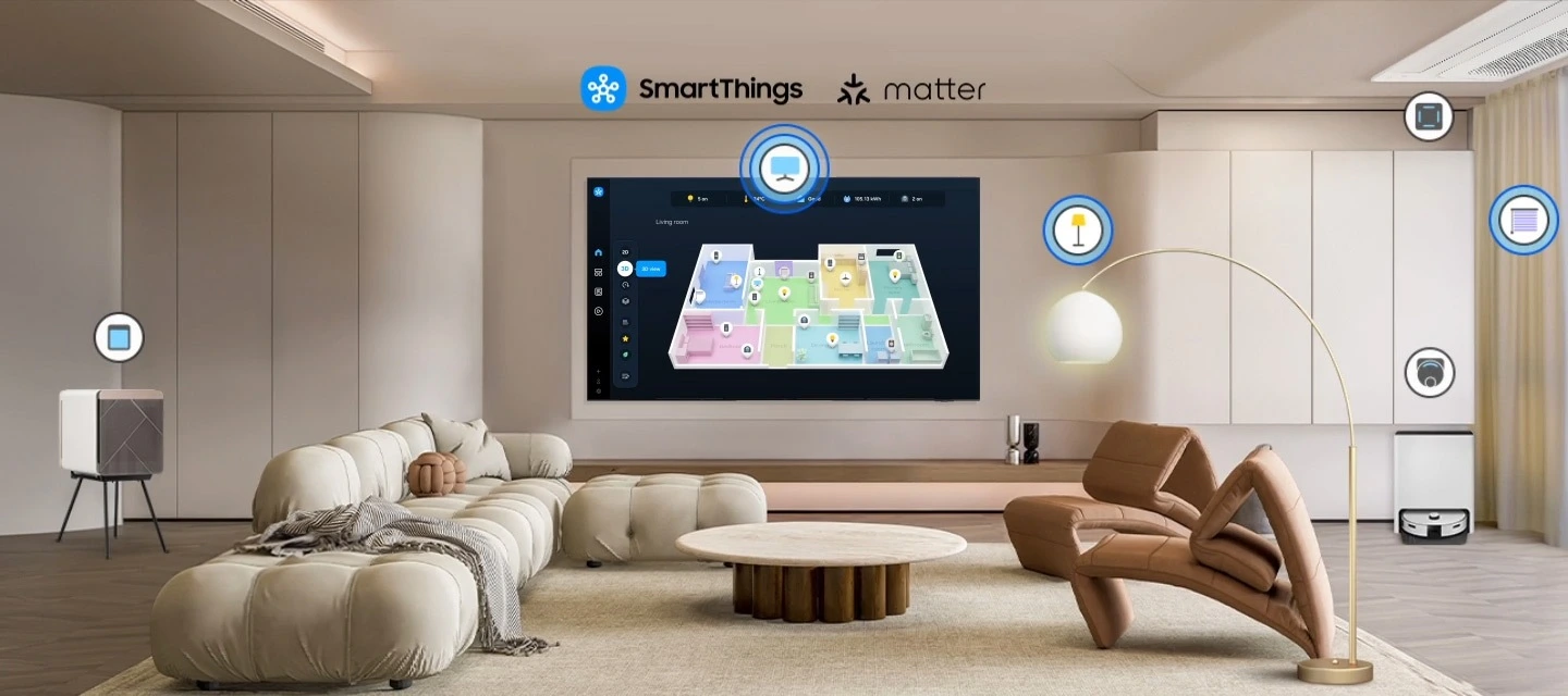 Samsung QE55Q8FAAUXXH — Sterowanie domem ze SmartThings