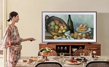 Samsung QE65LS03FWUXXH — The Frame w aranżacji wnętrza