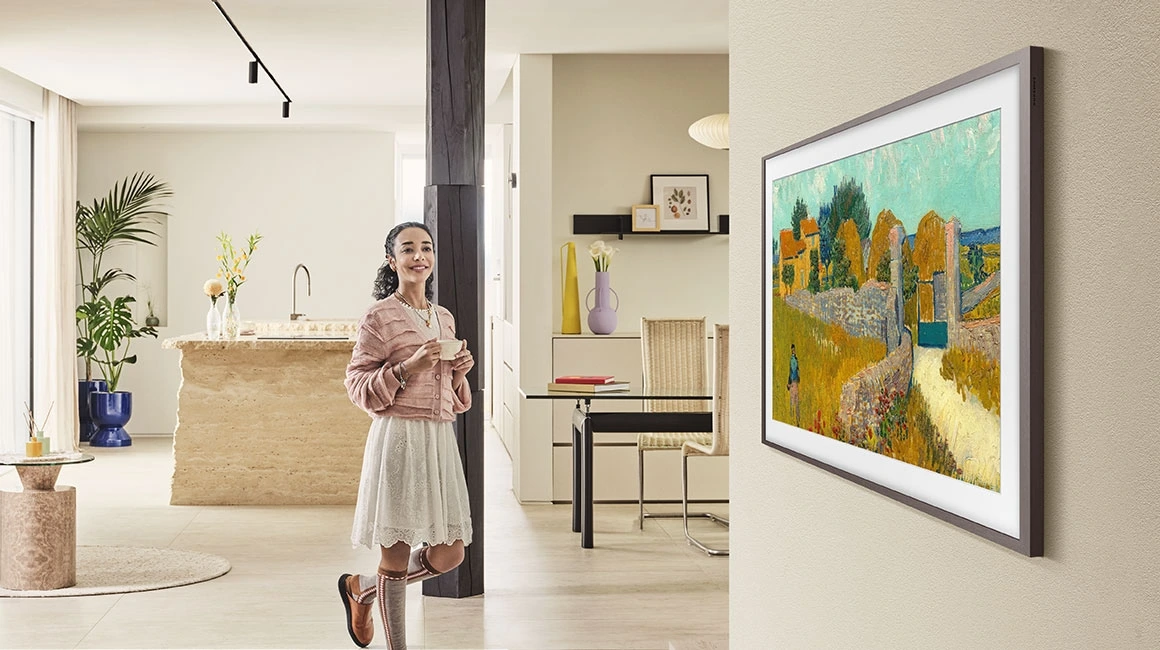 Samsung QE55LS03FAUXXH — The Frame w aranżacji wnętrza