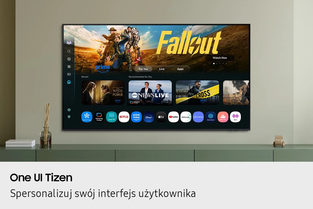 85" Crystal UHD U8092F 4K Smart TV (2025) — UE85U8092FUXXH — widok 4