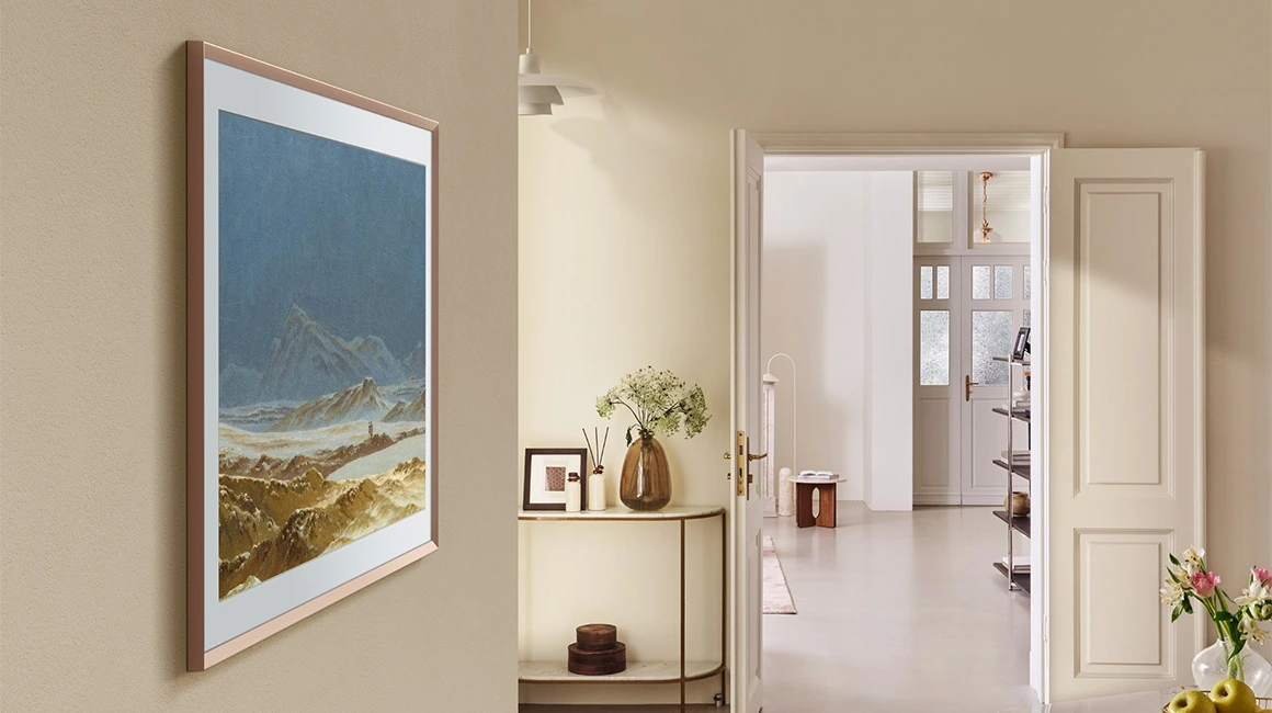 Samsung QE65LS03FWUXXH — The Frame w aranżacji wnętrza