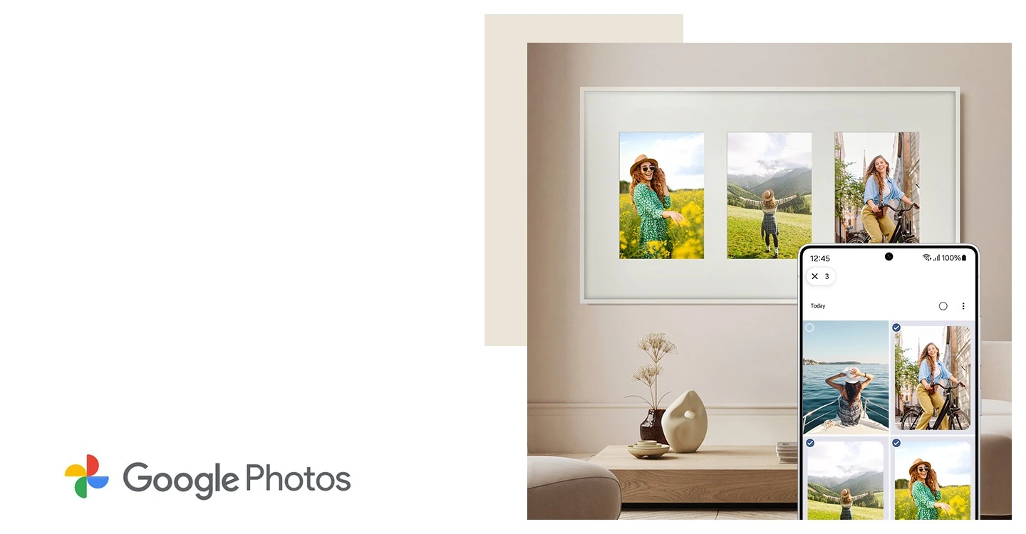 Samsung QE65LS03FWUXXH — Własne fotografie na ekranie