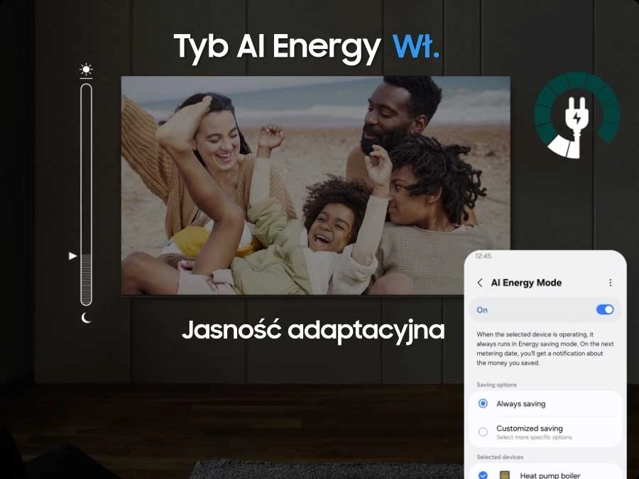Samsung QE75QN77FATXXH — Tryb AI Energy