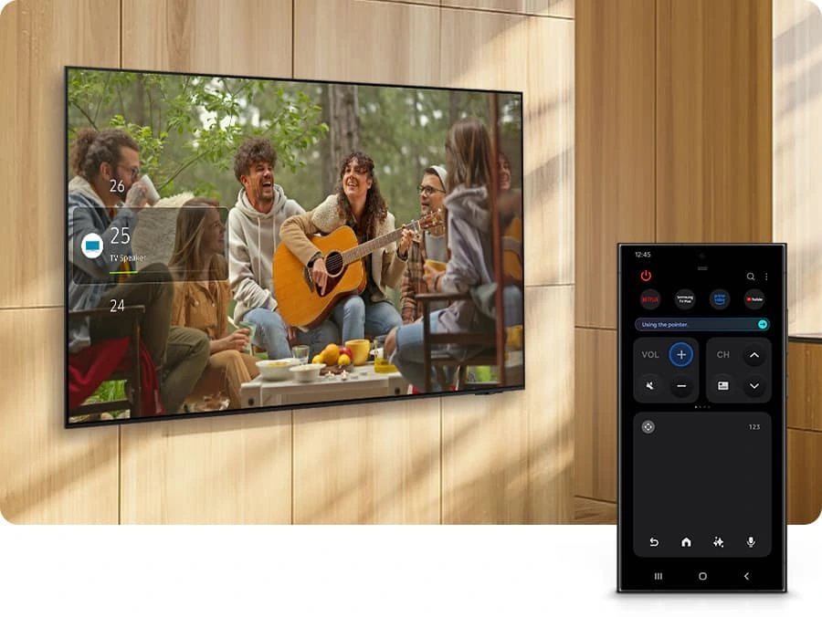 Samsung UE43U8092FUXXH — Pilot w smartfonie