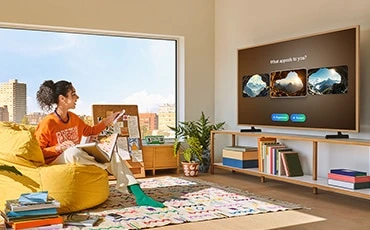Samsung QE55LS03FAUXXH — The Frame w aranżacji wnętrza