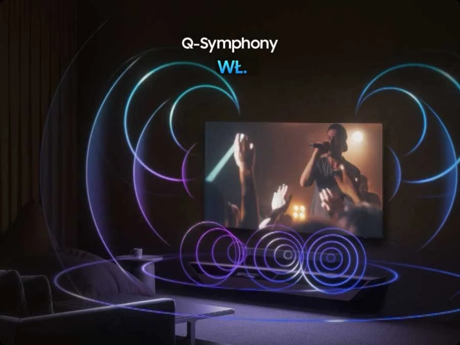Samsung QE55Q8FAAUXXH — Q-Symphony — wspólne brzmienie