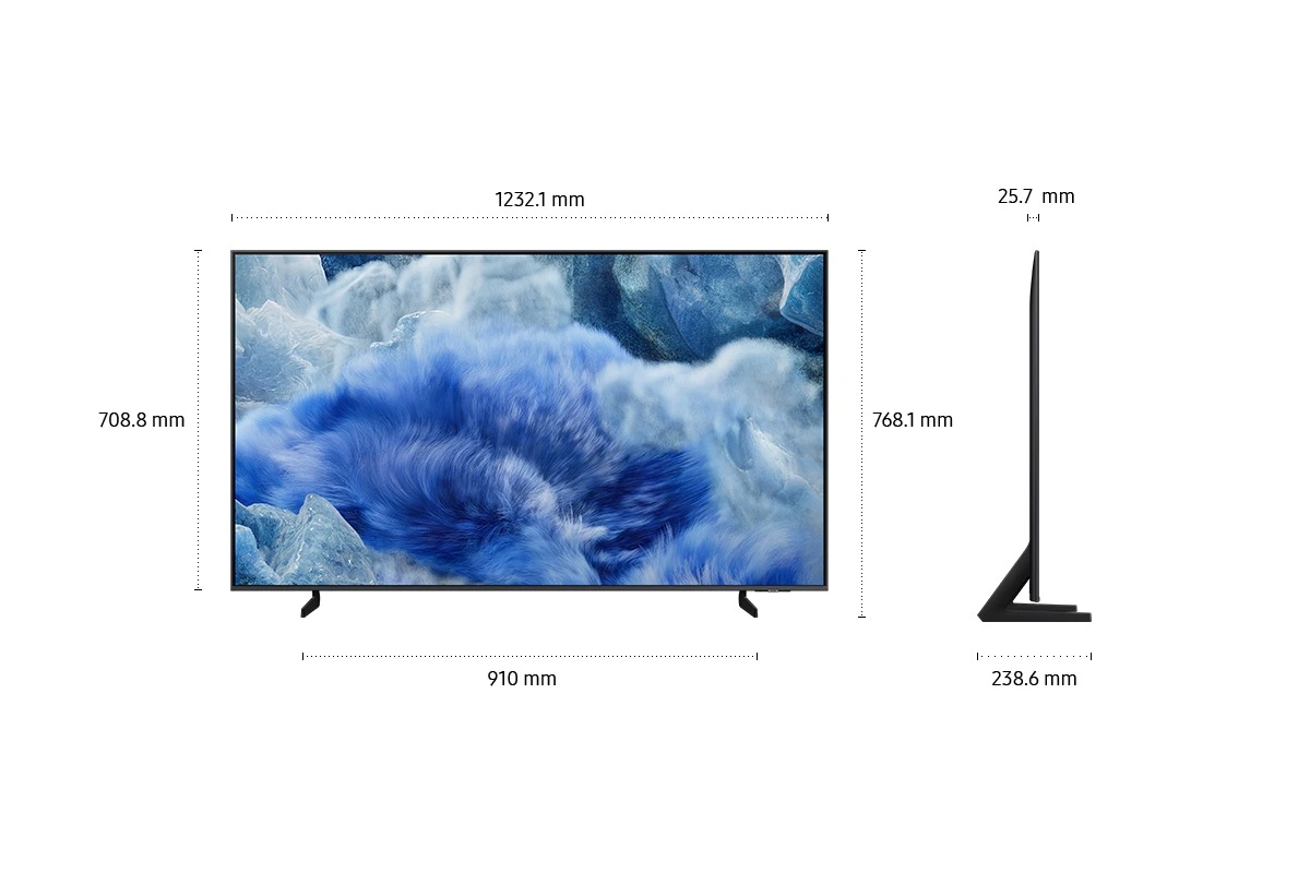 55" QLED Q8F 4K Samsung Vision AI Smart TV (2025) — QE55Q8FAAUXXH — widok 8
